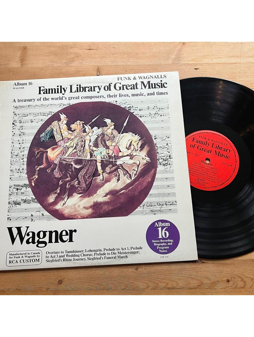 Various - Family Library of Great Music Wagner 33rpm VG+ VR15